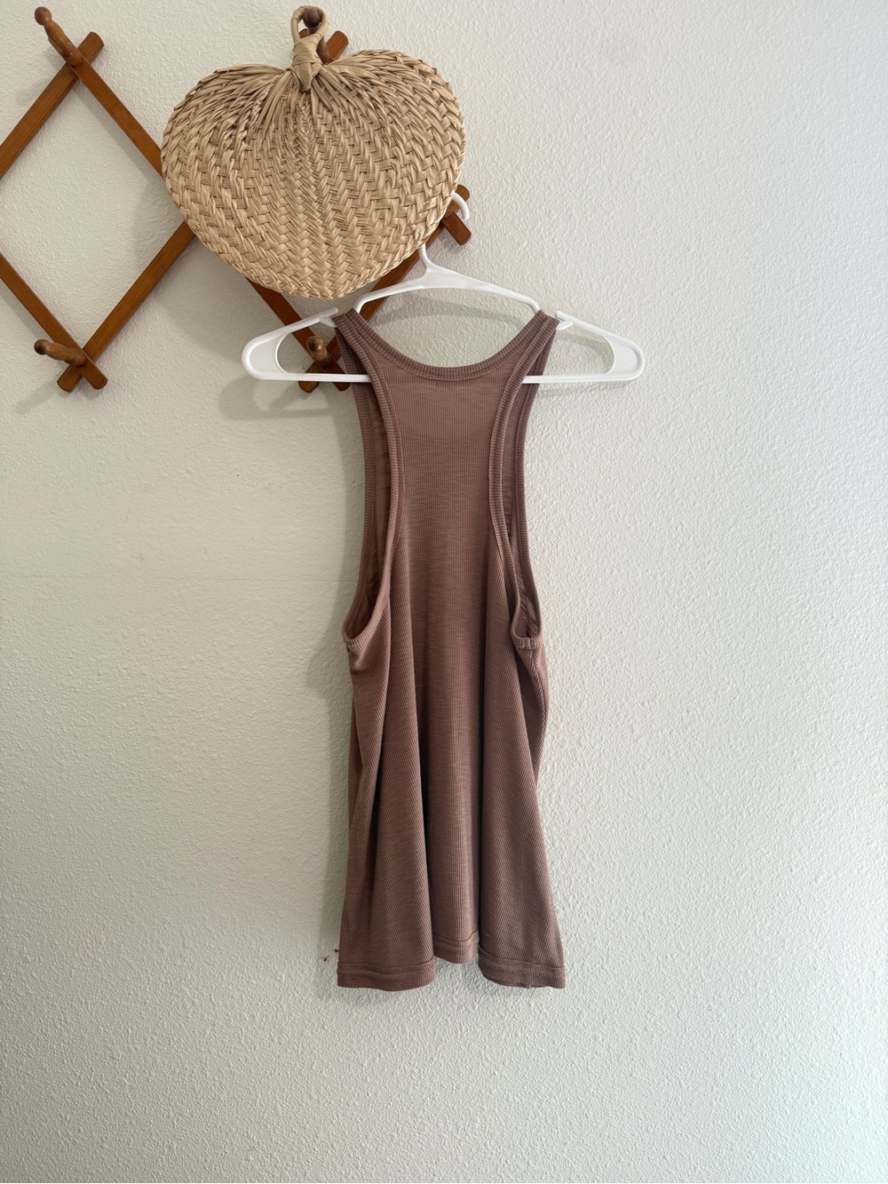 Free People Ribbed Tank Top in Mauve Brown - Picture 2 of 3